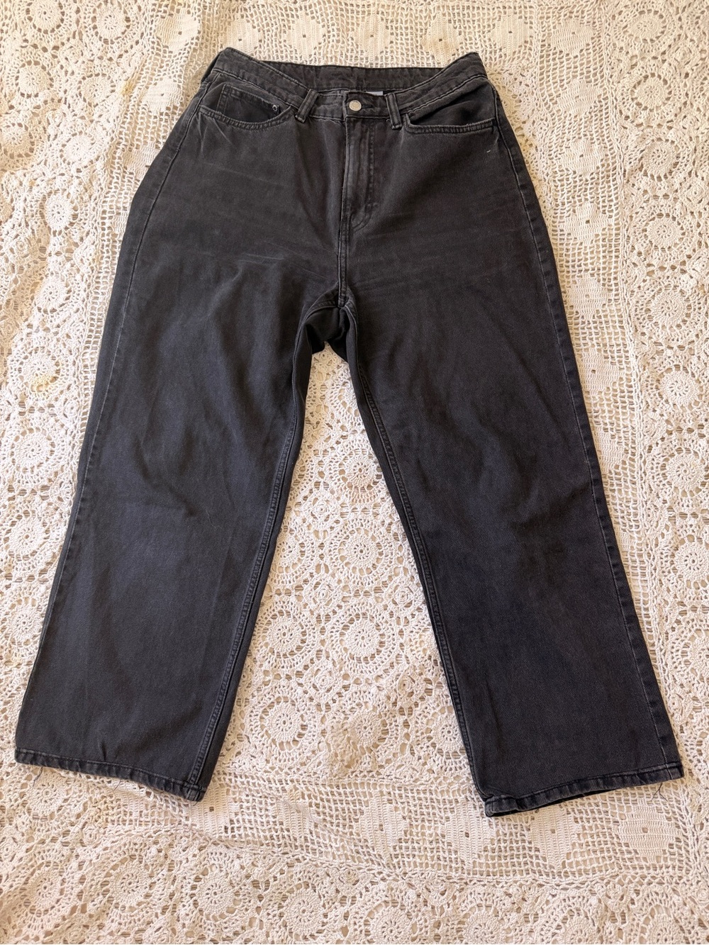 Classic Curvy Fit Wide Ultra High-Rise Black Jeans Petite 8